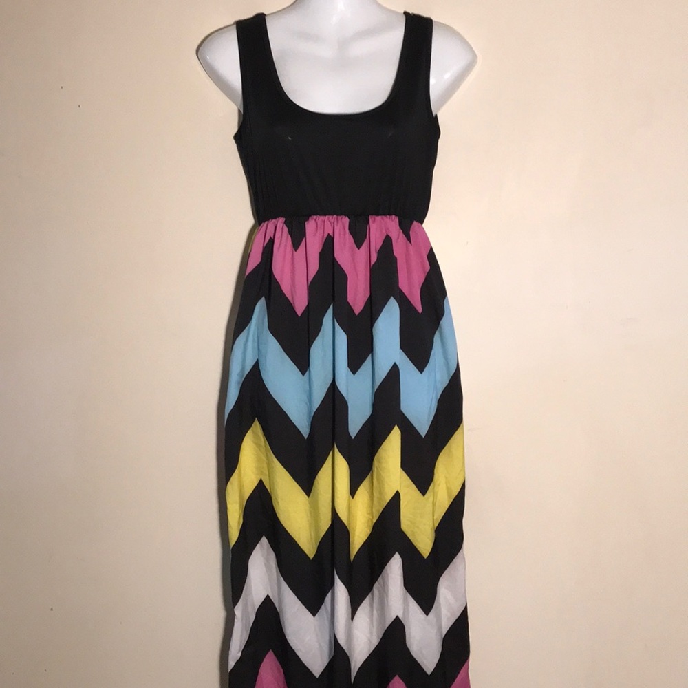 SALE Stretchy Chevron Tank Top Maxi Dress